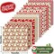 24 Sheets Christmas Pattern Paper Santa Reindeer Snowman Scrapbook Specialty Paper Double Sided Kraft Red Craft Paper For Xmas DIY Card Making Photo Album Decor, 6 x 6 Inch